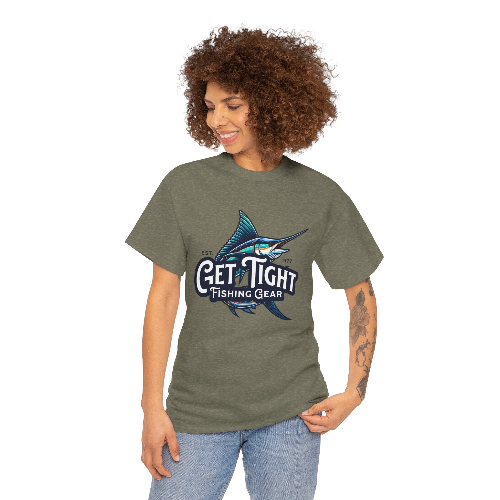 Get Tight Fishing Gear Unisex Heavy Cotton Tee - Perfect for Fishing Enthusiasts - Get Tight Gear