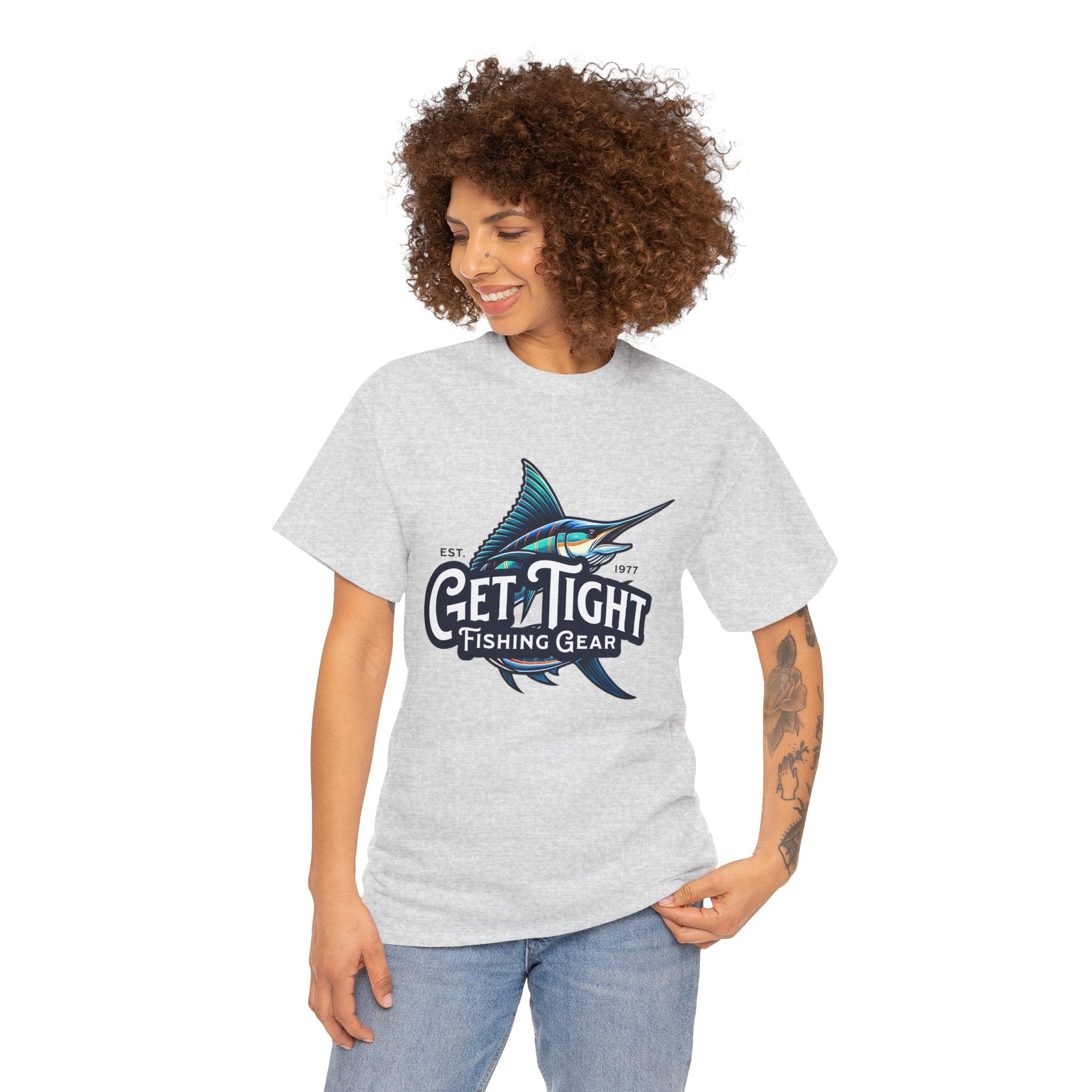 Get Tight Fishing Gear Unisex Heavy Cotton Tee - Perfect for Fishing Enthusiasts - Get Tight Gear