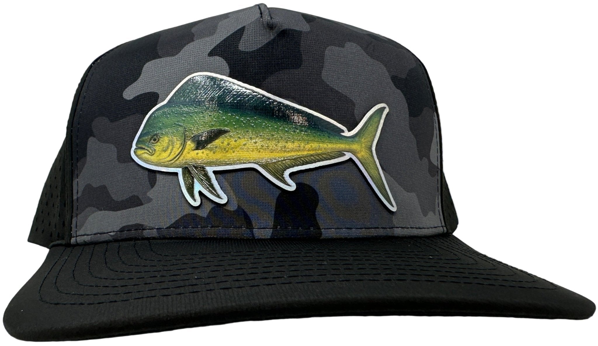 Get Tight Gear Black Camo Hat (with Fish Patch Options) - Get Tight Gear