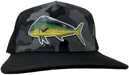 Get Tight Gear Black Camo Hat (with Fish Patch Options) - Get Tight Gear