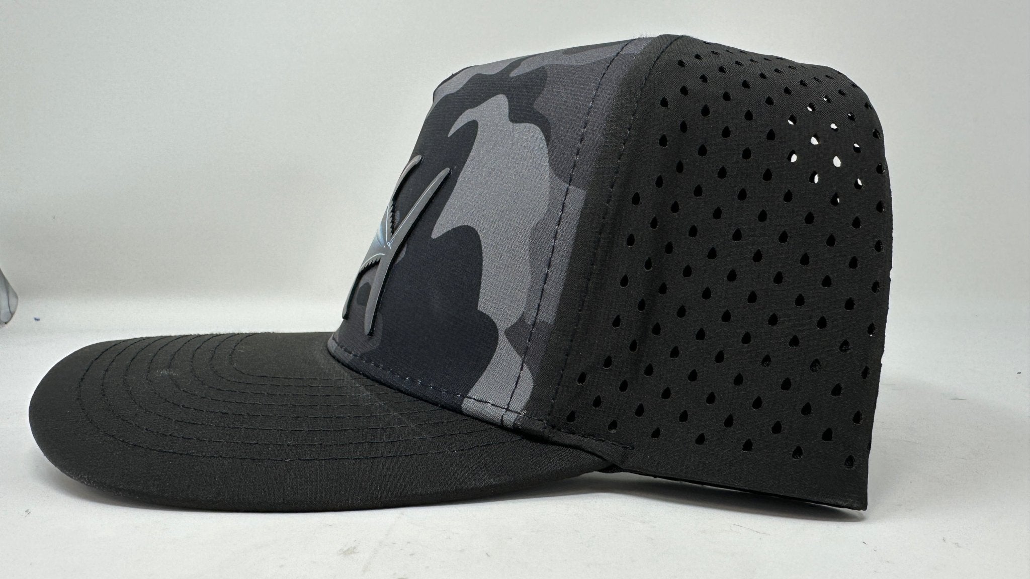 Get Tight Gear Black Camo Hat (with Fish Patch Options) - Get Tight Gear