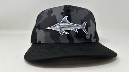 Get Tight Gear Black Camo Hat (with Fish Patch Options) - Get Tight Gear