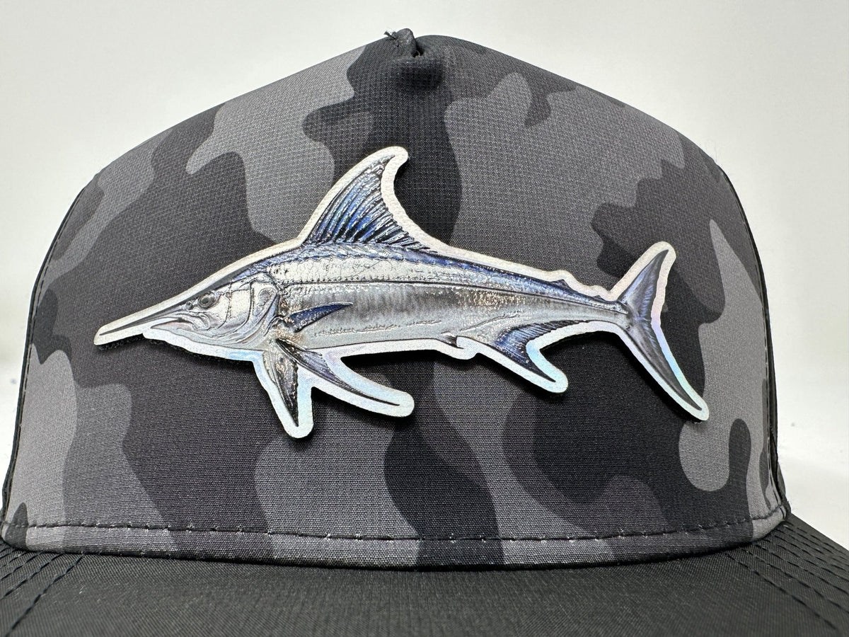 Get Tight Gear Black Camo Hat (with Fish Patch Options) - Get Tight Gear