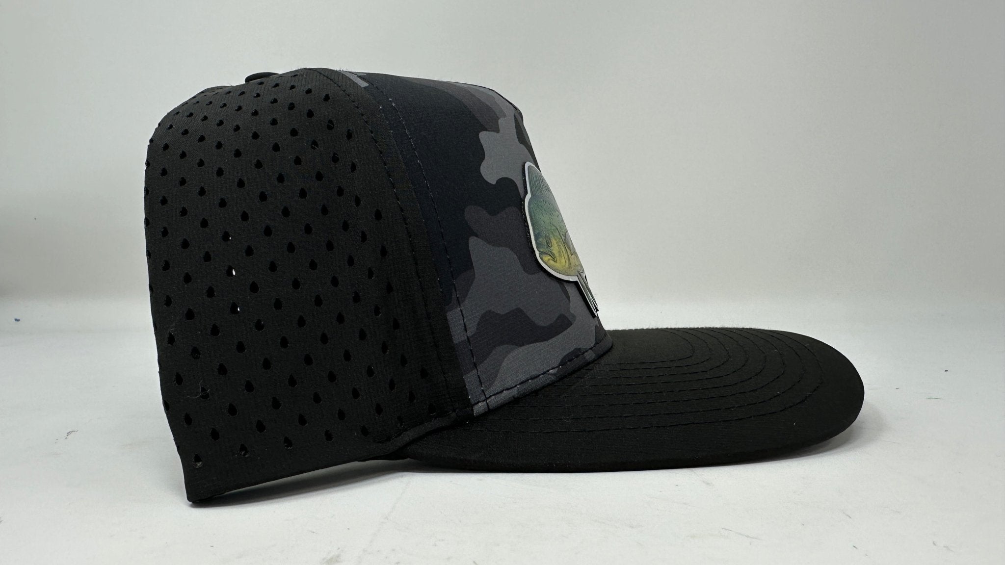 Get Tight Gear Black Camo Hat (with Fish Patch Options) - Get Tight Gear
