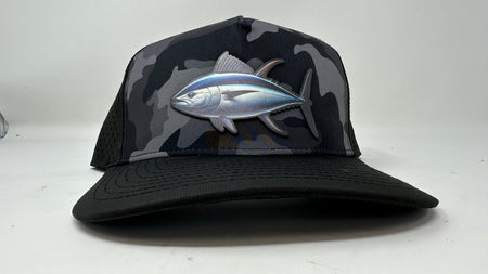 Get Tight Gear Black Camo Hat (with Fish Patch Options) - Get Tight Gear