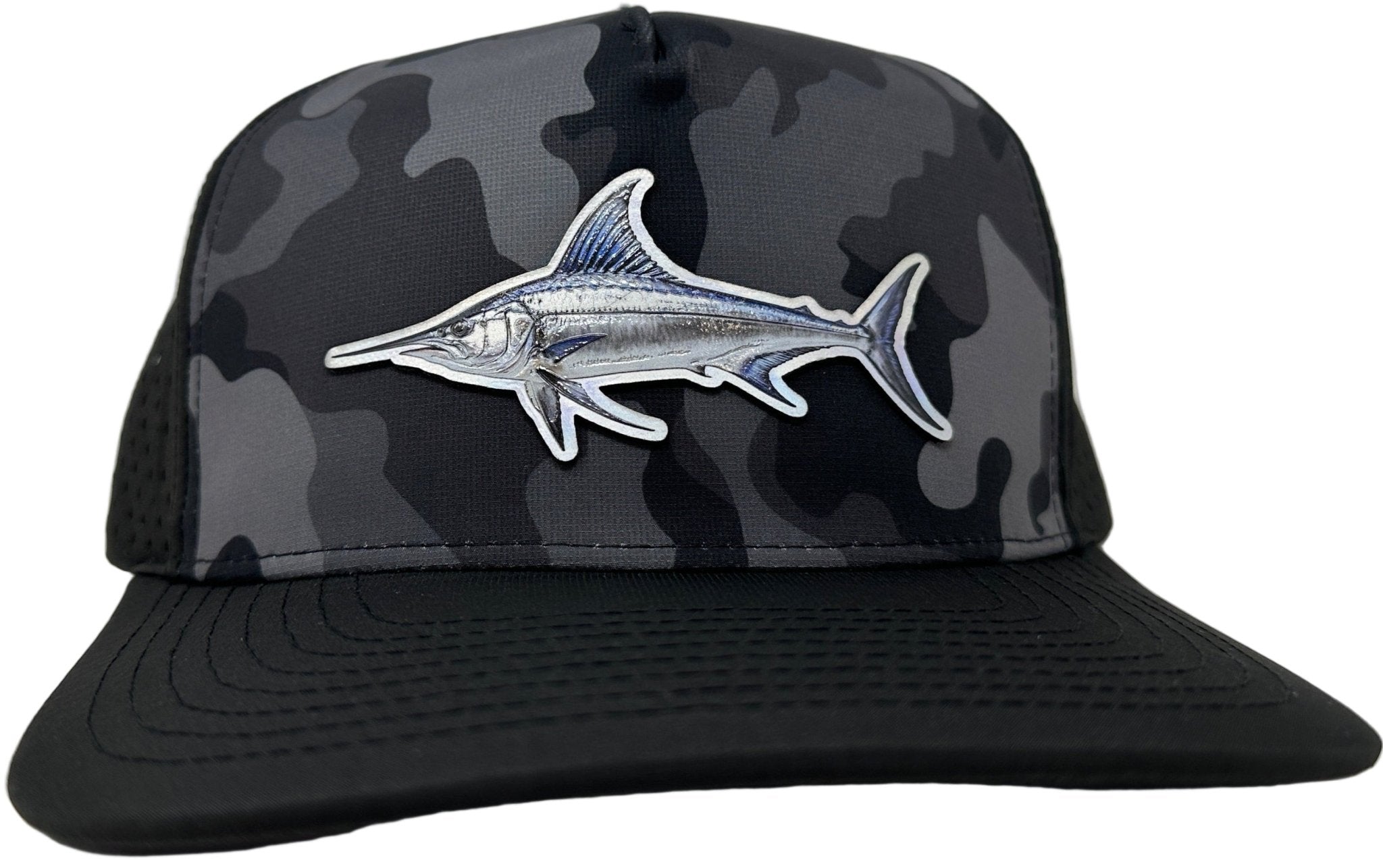 Get Tight Gear Black Camo Hat (with Fish Patch Options) - Get Tight Gear