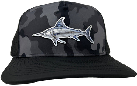 Get Tight Gear Black Camo Hat (with Fish Patch Options) - Get Tight Gear