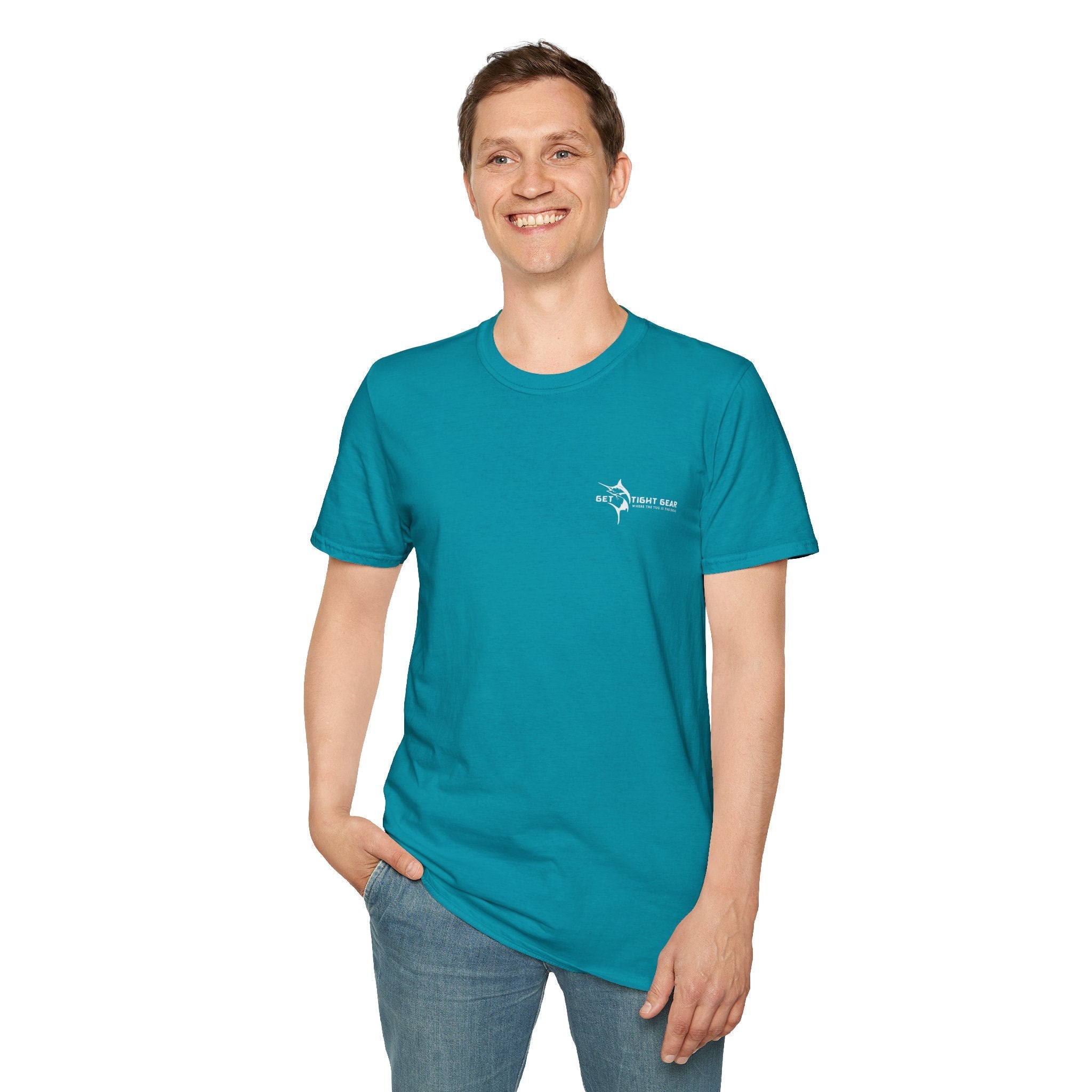 Get Tight Gear Coral Fish Art Unisex Softstyle T-Shirt | Beach Vibes, Summer Wear, Fishing Gift, Casual Tee, Outdoor Adventure - Get Tight Gear