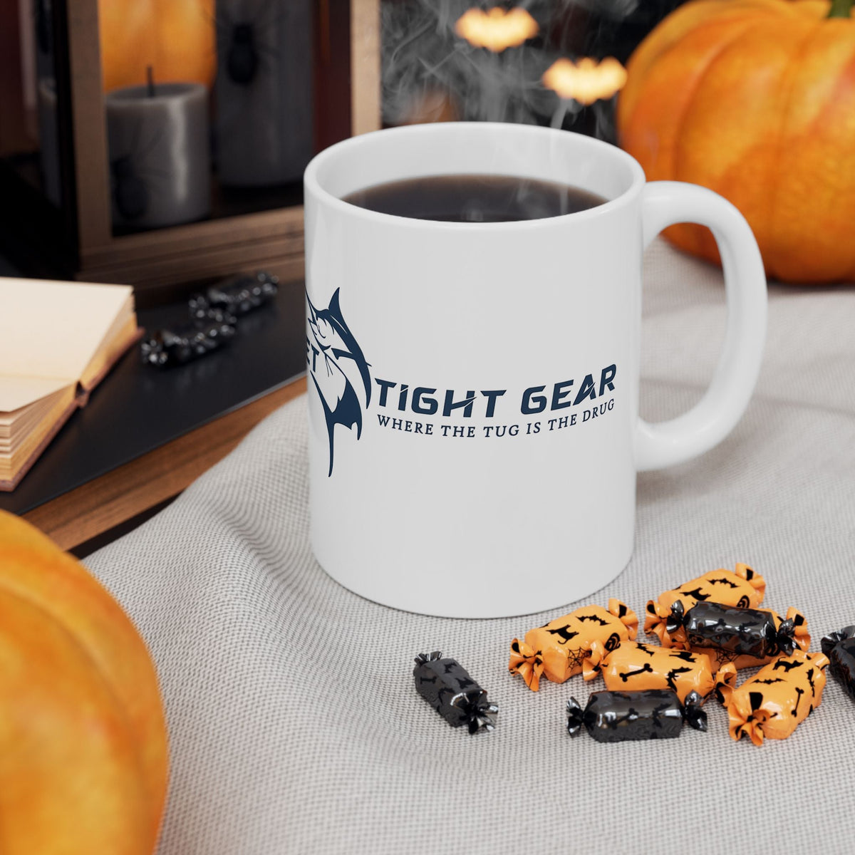 Get Tight Gear Fishing Enthusiast Ceramic Mug - 11oz & 15oz - Perfect Gift for Anglers - Get Tight Gear