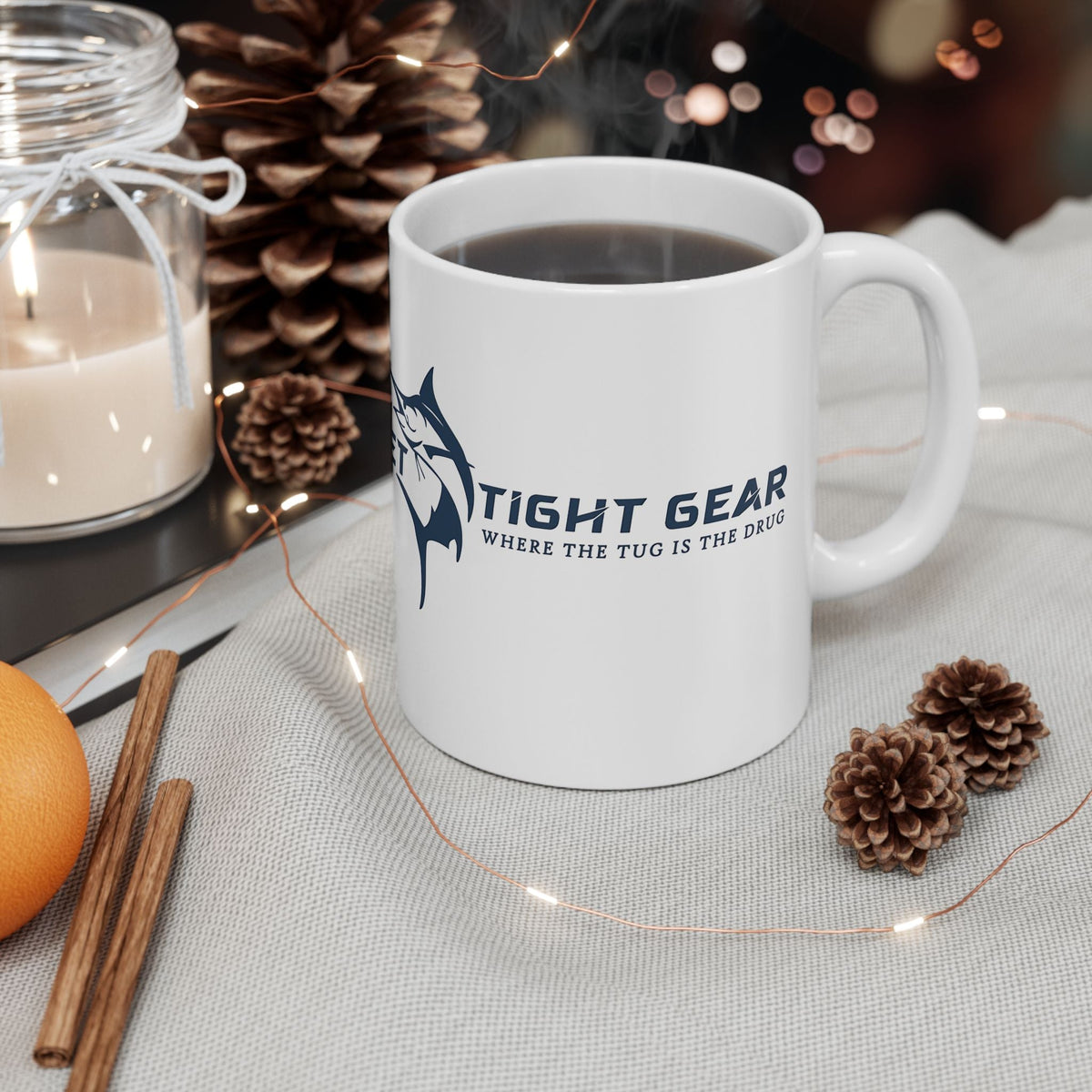 Get Tight Gear Fishing Enthusiast Ceramic Mug - 11oz & 15oz - Perfect Gift for Anglers - Get Tight Gear