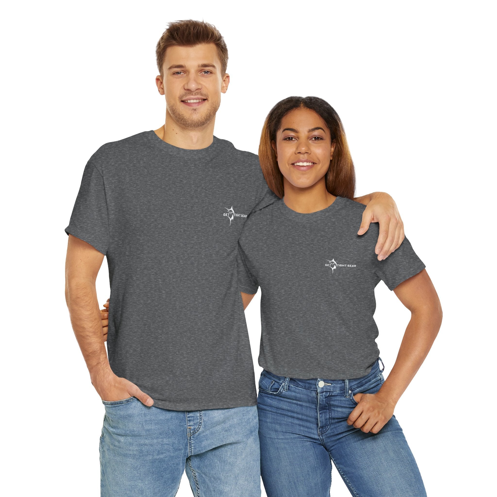Get Tight Gear Fishing Themed Tee for Outdoors Enthusiasts, Perfect for Summer Adventures, Gift for Fishermen, Casual Wear, Eco - friendly Cotton T-shirt - Get Tight Gear