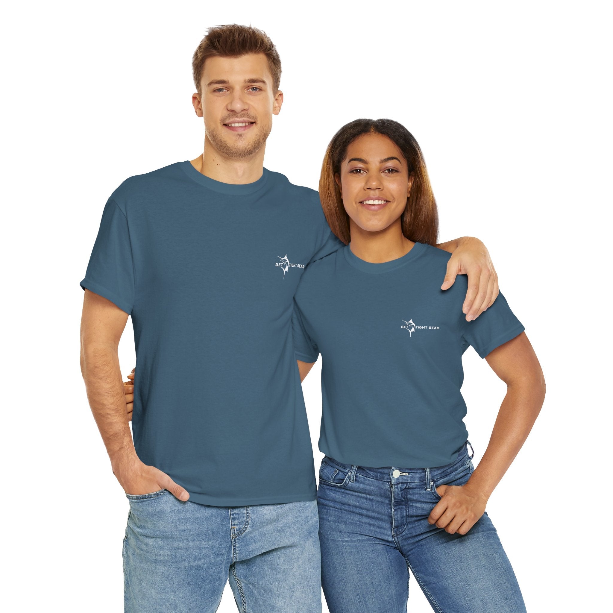 Get Tight Gear Fishing Themed Tee for Outdoors Enthusiasts, Perfect for Summer Adventures, Gift for Fishermen, Casual Wear, Eco - friendly Cotton T-shirt - Get Tight Gear