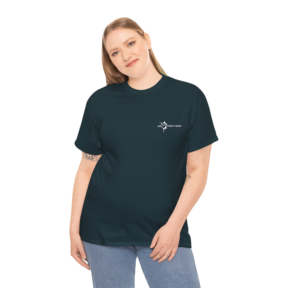 Get Tight Gear Fishing Themed Tee for Outdoors Enthusiasts, Perfect for Summer Adventures, Gift for Fishermen, Casual Wear, Eco - friendly Cotton T-shirt - Get Tight Gear