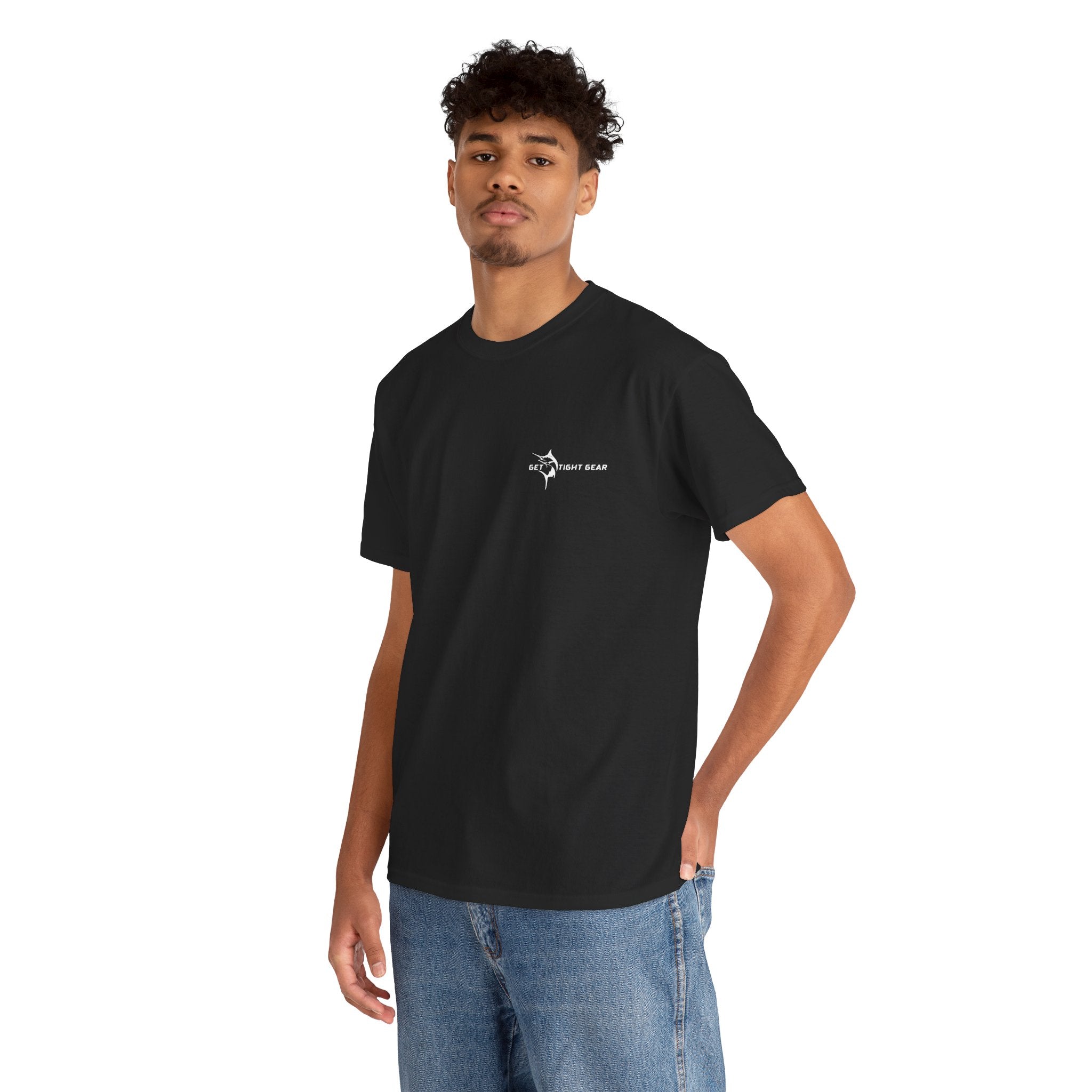 Get Tight Gear Fishing Themed Tee for Outdoors Enthusiasts, Perfect for Summer Adventures, Gift for Fishermen, Casual Wear, Eco - friendly Cotton T-shirt - Get Tight Gear