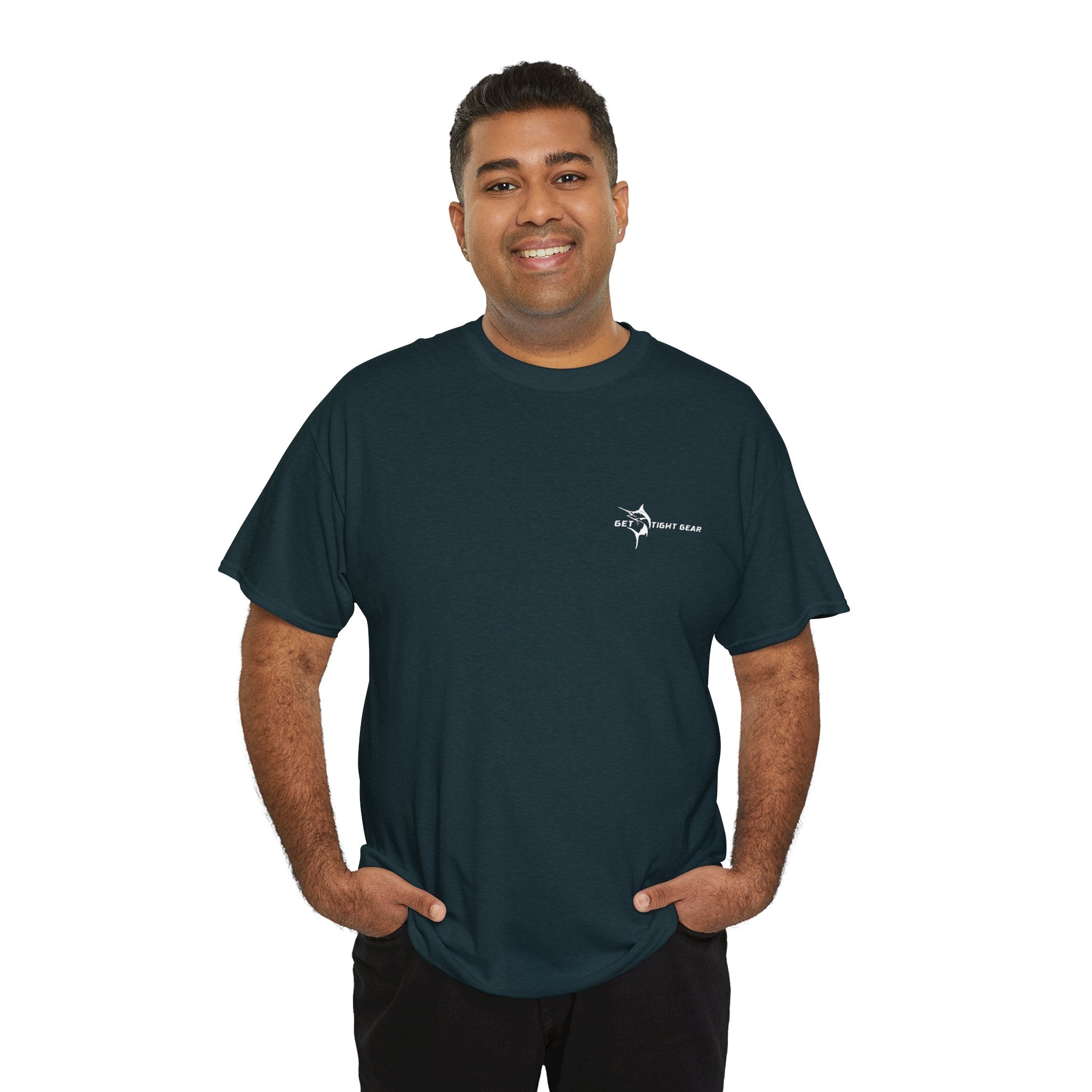 Get Tight Gear Fishing Themed Tee for Outdoors Enthusiasts, Perfect for Summer Adventures, Gift for Fishermen, Casual Wear, Eco - friendly Cotton T-shirt - Get Tight Gear