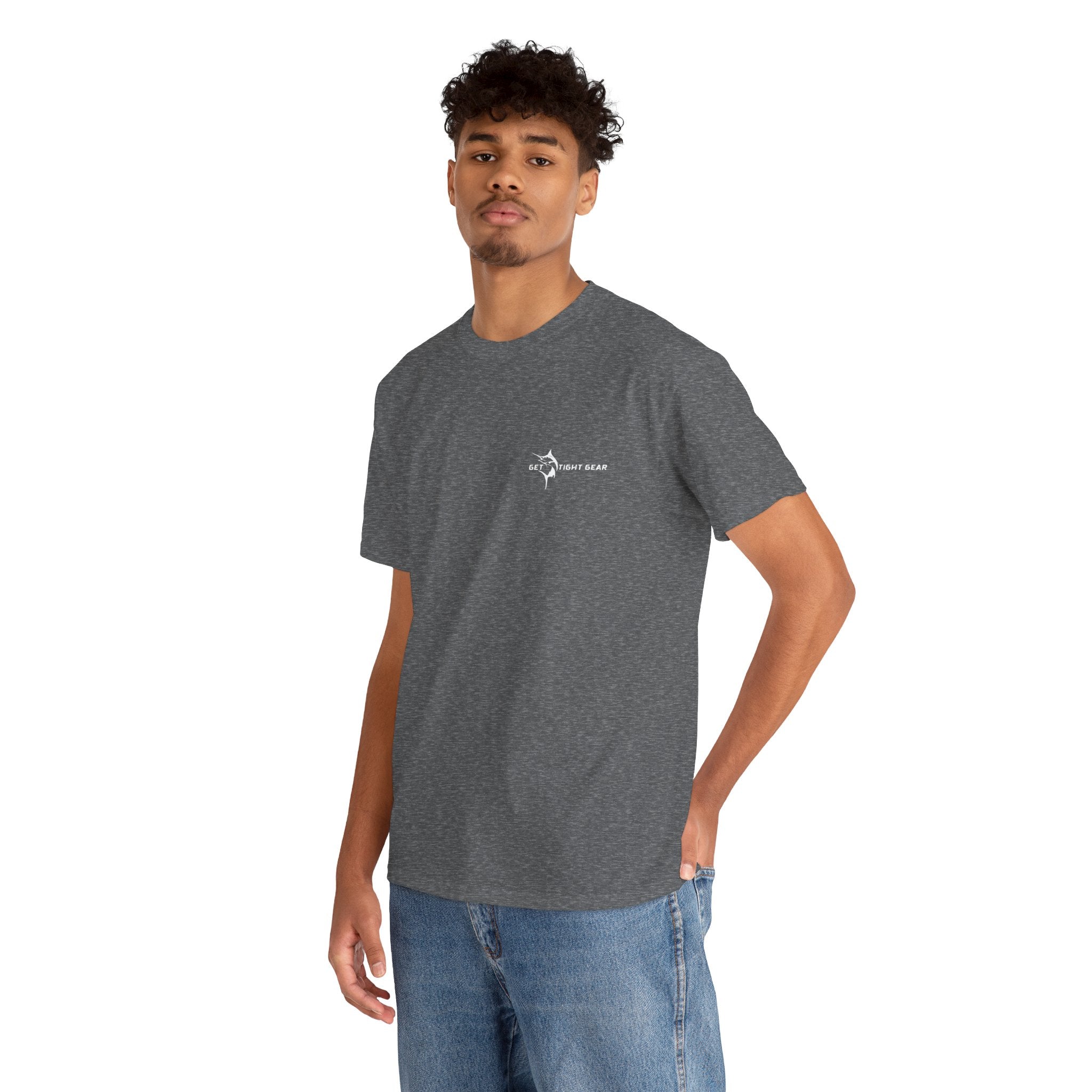 Get Tight Gear Fishing Themed Tee for Outdoors Enthusiasts, Perfect for Summer Adventures, Gift for Fishermen, Casual Wear, Eco - friendly Cotton T-shirt - Get Tight Gear