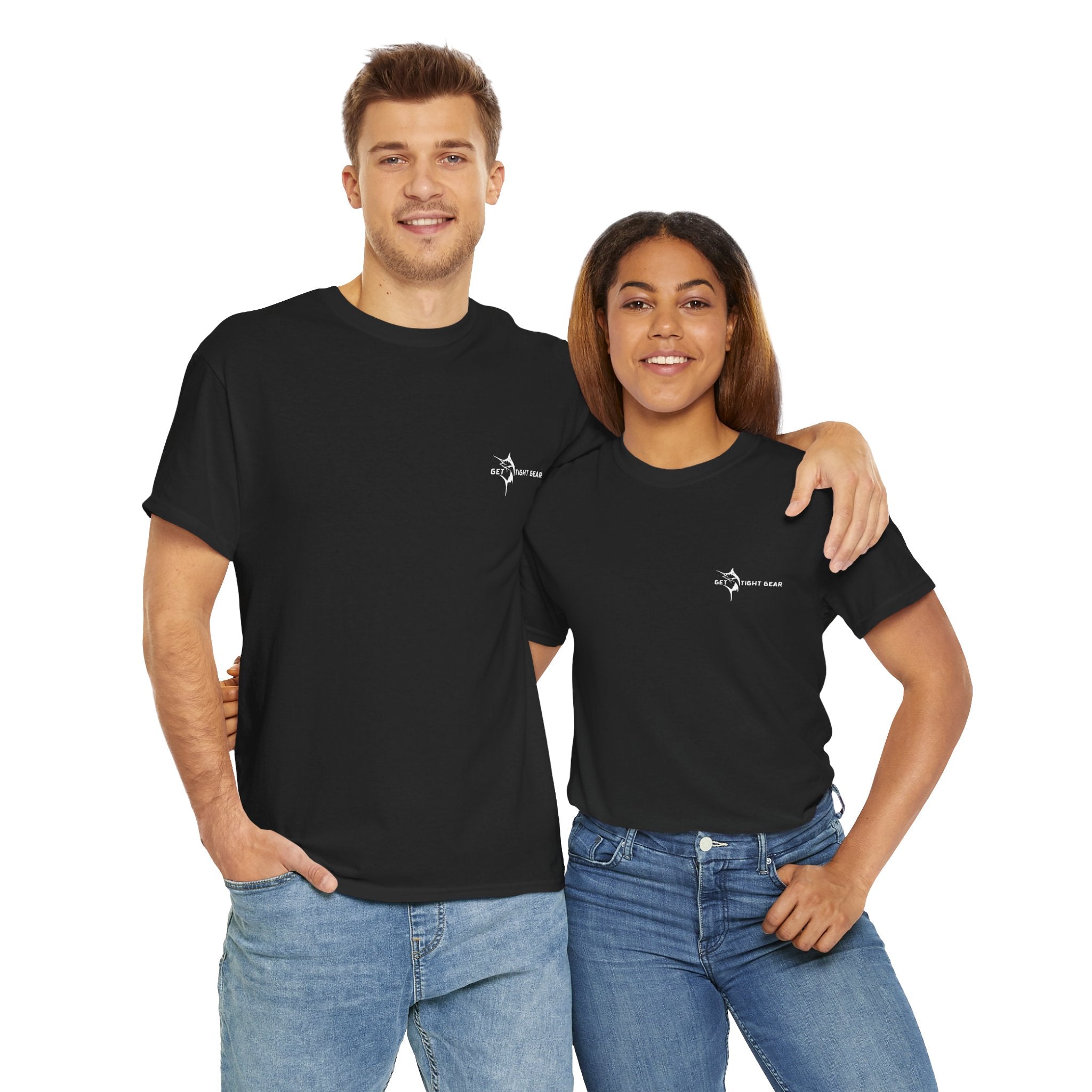 Get Tight Gear Fishing Themed Tee for Outdoors Enthusiasts, Perfect for Summer Adventures, Gift for Fishermen, Casual Wear, Eco - friendly Cotton T-shirt - Get Tight Gear