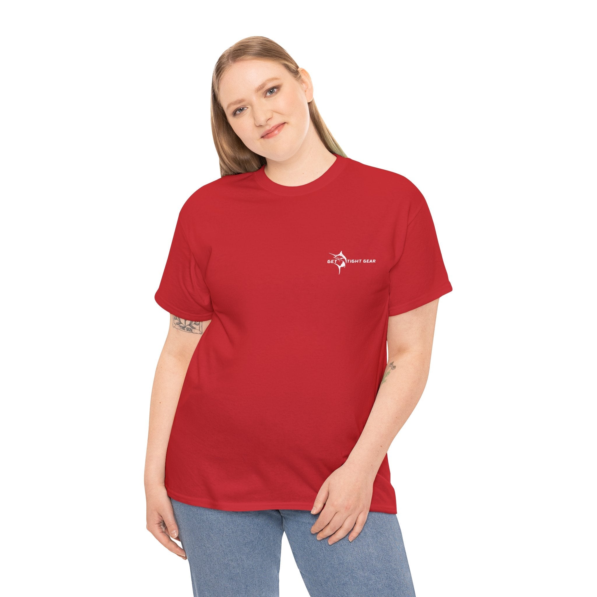 Get Tight Gear Fishing Themed Tee for Outdoors Enthusiasts, Perfect for Summer Adventures, Gift for Fishermen, Casual Wear, Eco - friendly Cotton T-shirt - Get Tight Gear