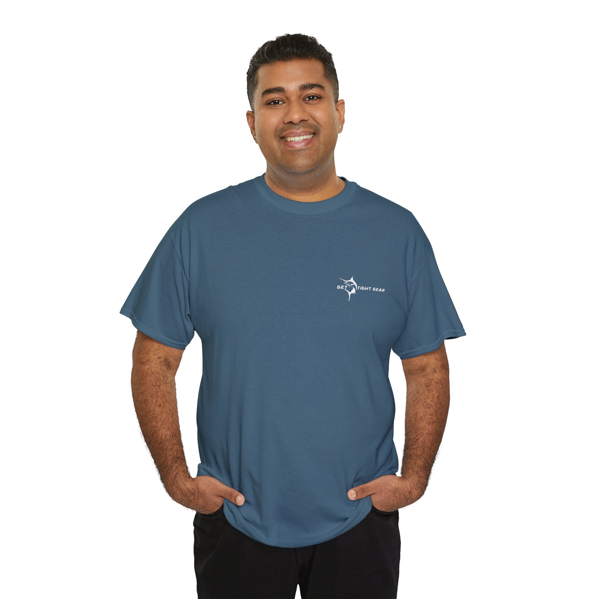 Get Tight Gear Fishing Themed Tee for Outdoors Enthusiasts, Perfect for Summer Adventures, Gift for Fishermen, Casual Wear, Eco - friendly Cotton T-shirt - Get Tight Gear