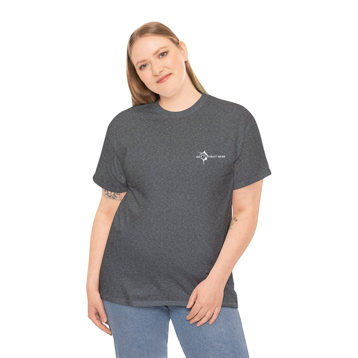 Get Tight Gear Fishing Themed Tee for Outdoors Enthusiasts, Perfect for Summer Adventures, Gift for Fishermen, Casual Wear, Eco - friendly Cotton T-shirt - Get Tight Gear