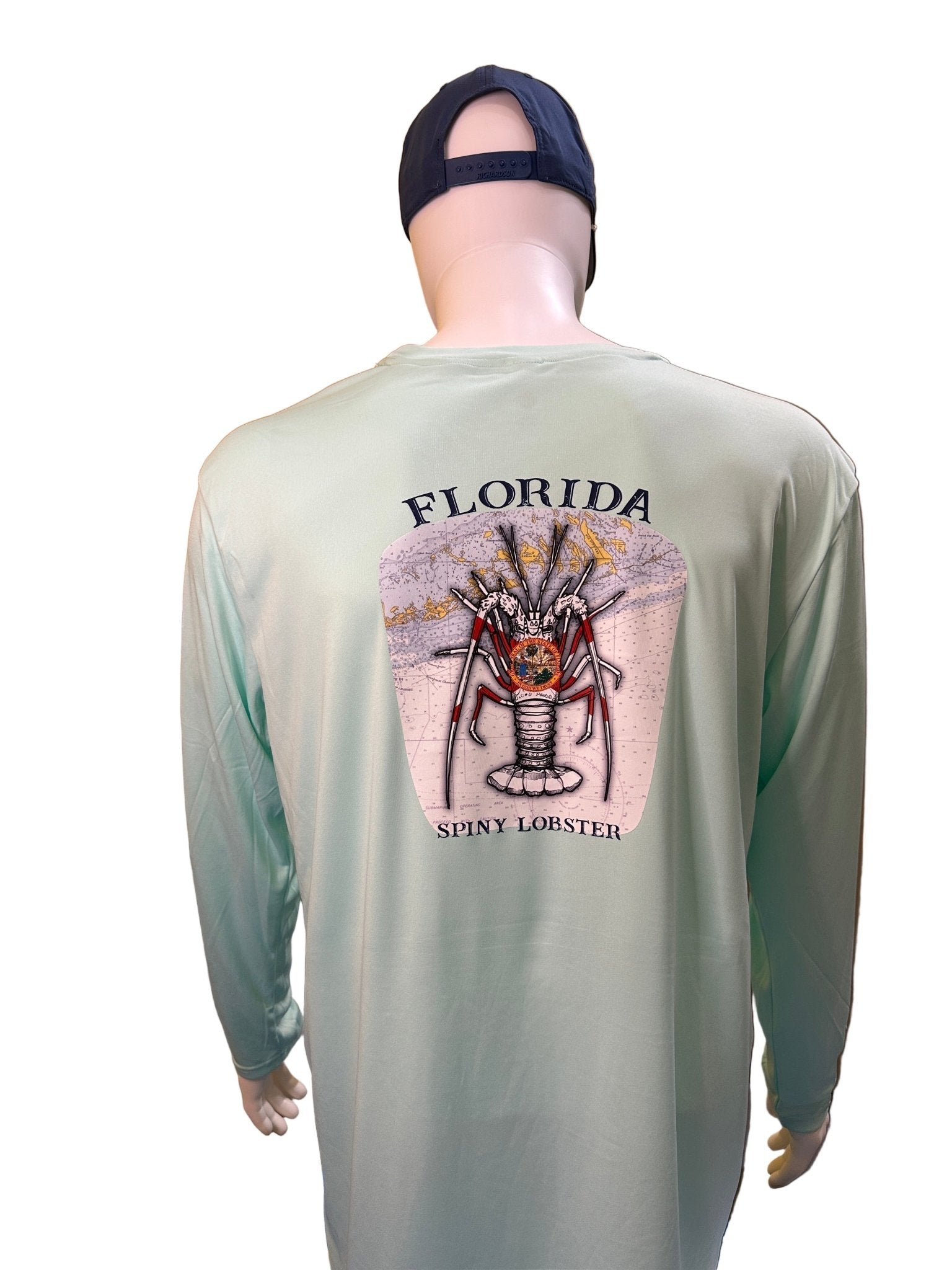 Get Tight Gear™ Florida Spiny Lobster Long Sleeve Performance Shirt – Seafoam (Unisex S–4XL) - Get Tight Gear