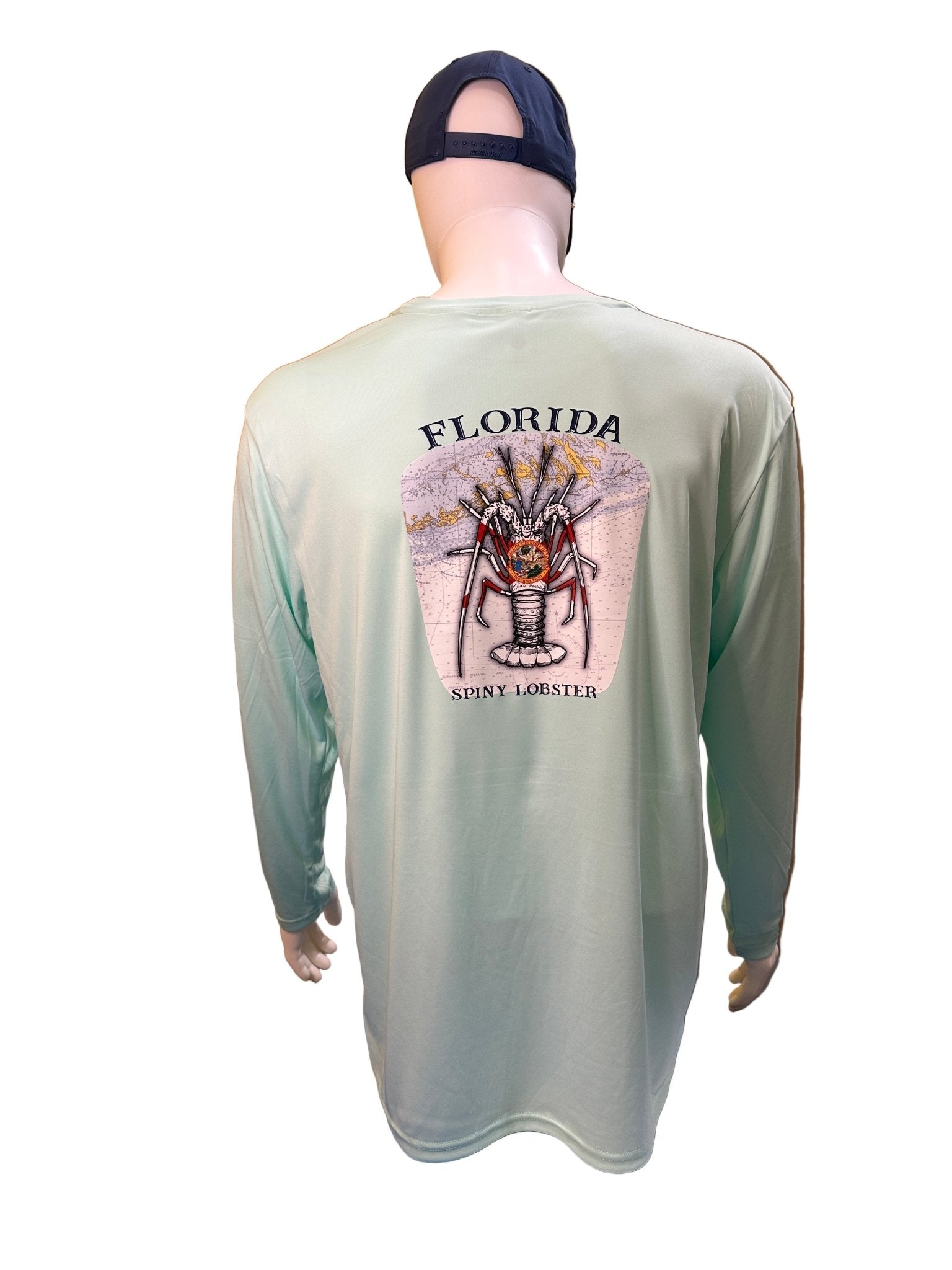 Get Tight Gear™ Florida Spiny Lobster Long Sleeve Performance Shirt – Seafoam (Unisex S–4XL) - Get Tight Gear