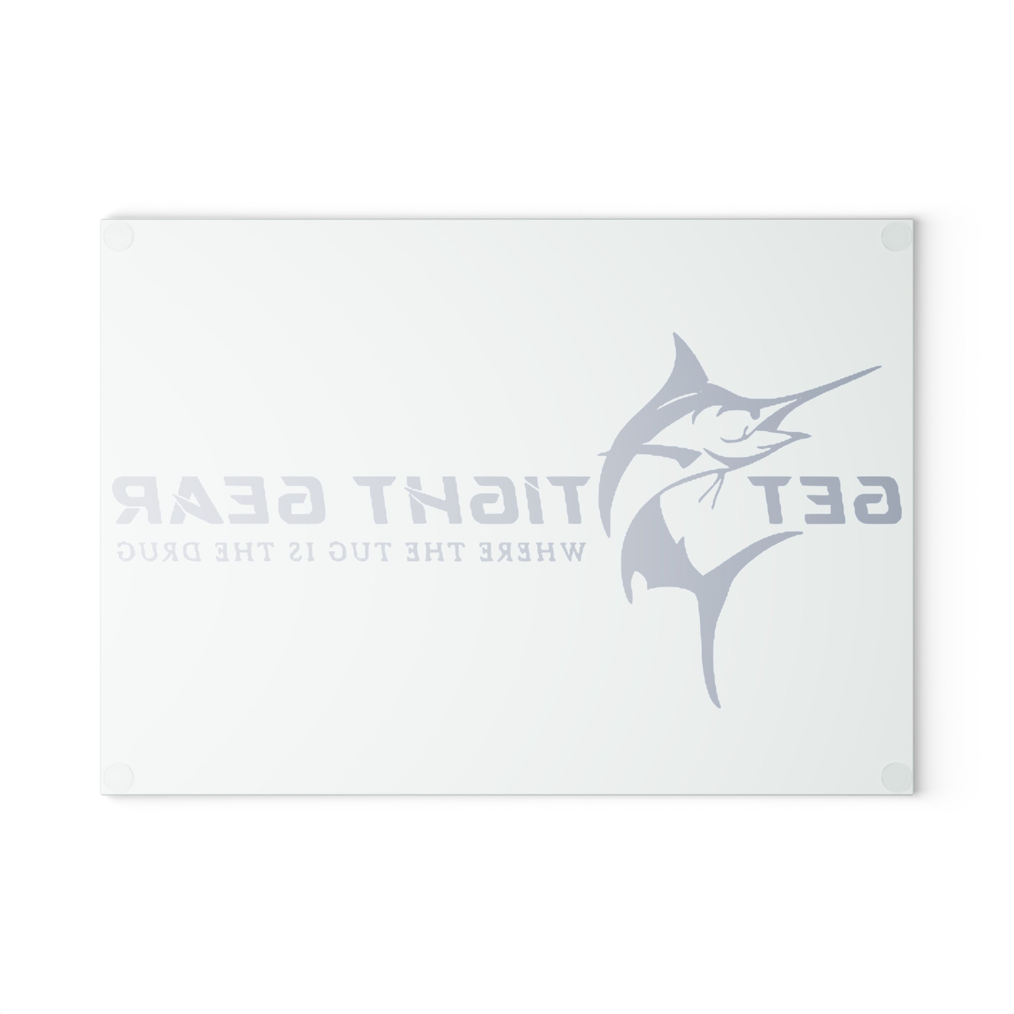 Get Tight Gear Glass Cutting Board - Get Tight Gear, Kitchen Décor, Gift for Fisherman, Cooking Slice Board, Nautical Home Decor - Get Tight Gear