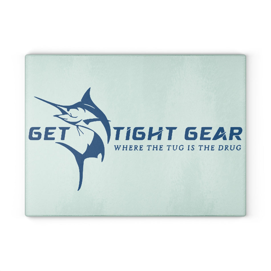 Get Tight Gear Glass Cutting Board - Get Tight Gear, Kitchen Décor, Gift for Fisherman, Cooking Slice Board, Nautical Home Decor - Get Tight Gear