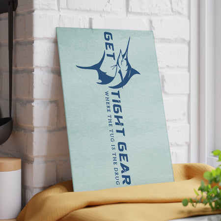 Get Tight Gear Glass Cutting Board - Get Tight Gear, Kitchen Décor, Gift for Fisherman, Cooking Slice Board, Nautical Home Decor - Get Tight Gear