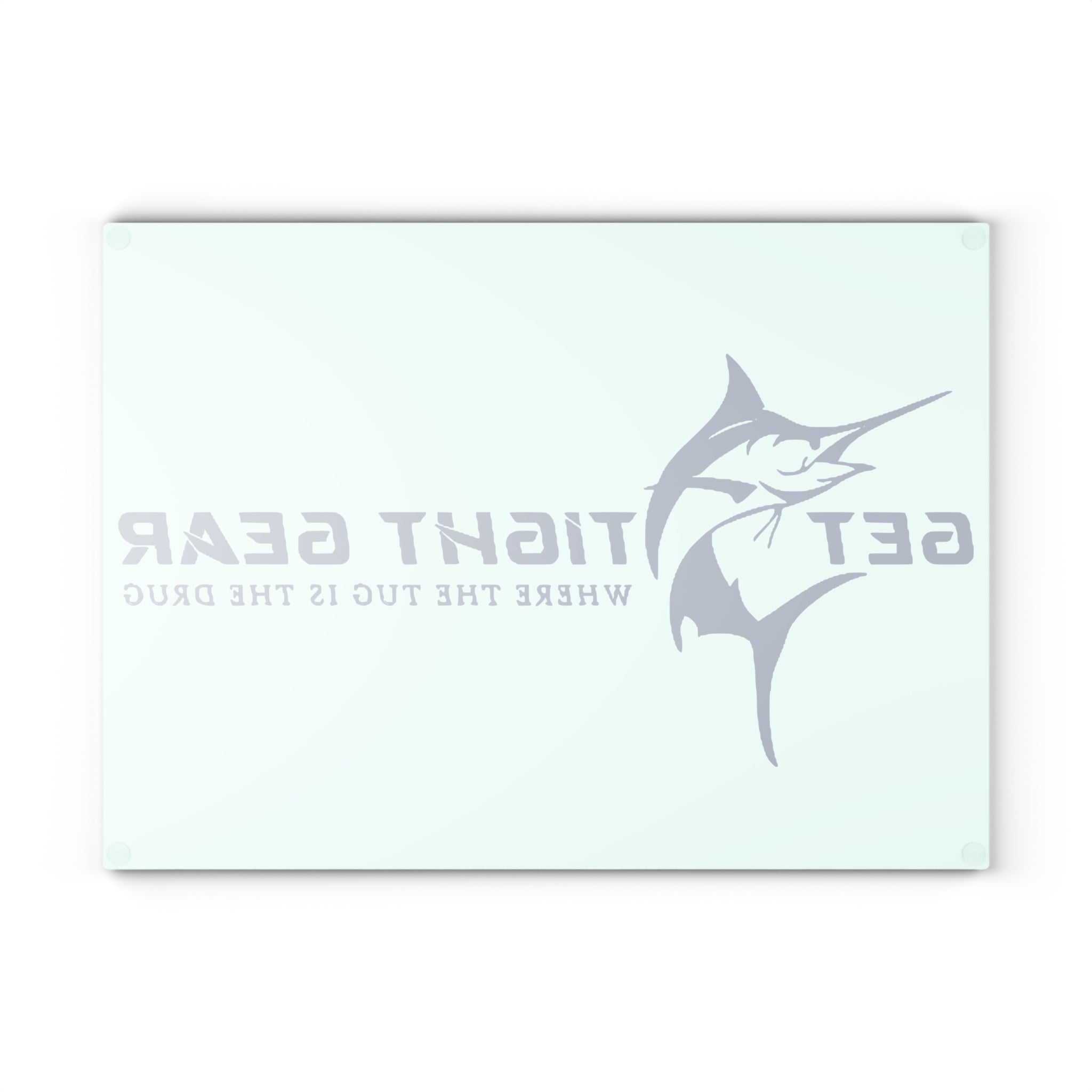 Get Tight Gear Glass Cutting Board - Get Tight Gear, Kitchen Décor, Gift for Fisherman, Cooking Slice Board, Nautical Home Decor - Get Tight Gear