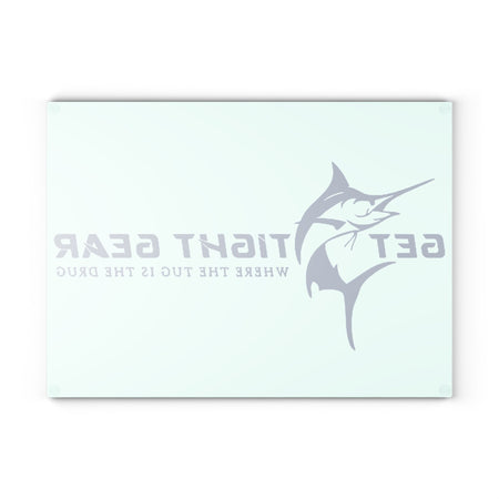 Get Tight Gear Glass Cutting Board - Get Tight Gear, Kitchen Décor, Gift for Fisherman, Cooking Slice Board, Nautical Home Decor - Get Tight Gear