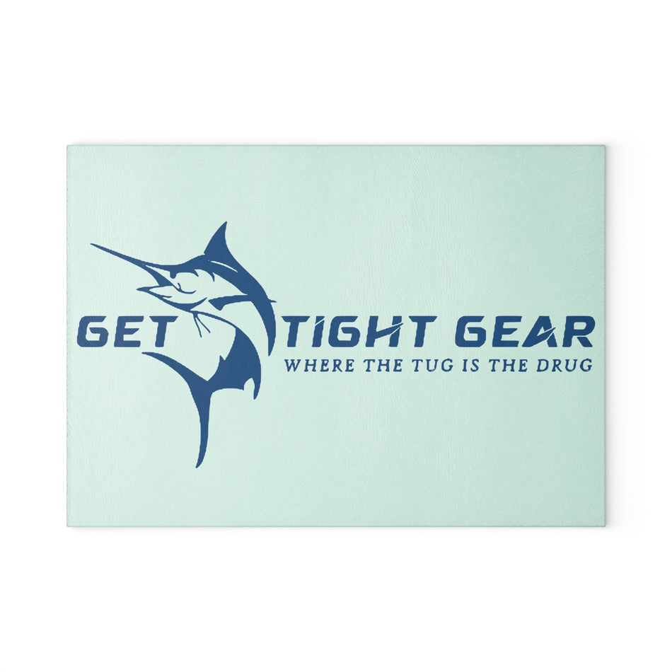 Get Tight Gear Glass Cutting Board - Get Tight Gear, Kitchen Décor, Gift for Fisherman, Cooking Slice Board, Nautical Home Decor - Get Tight Gear