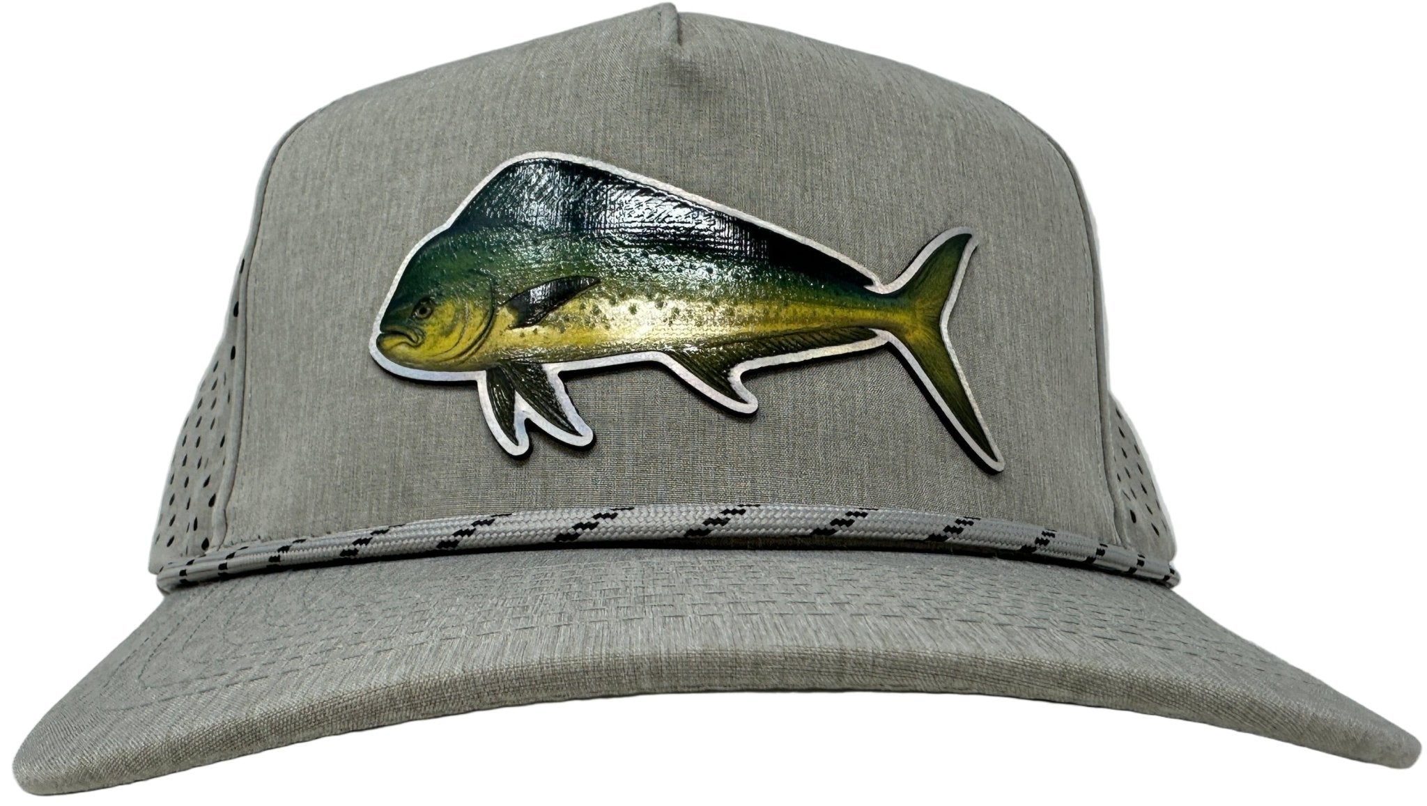 Get Tight Gear Heather Grey Rope Hat (with Fish Patch Options) - Get Tight Gear