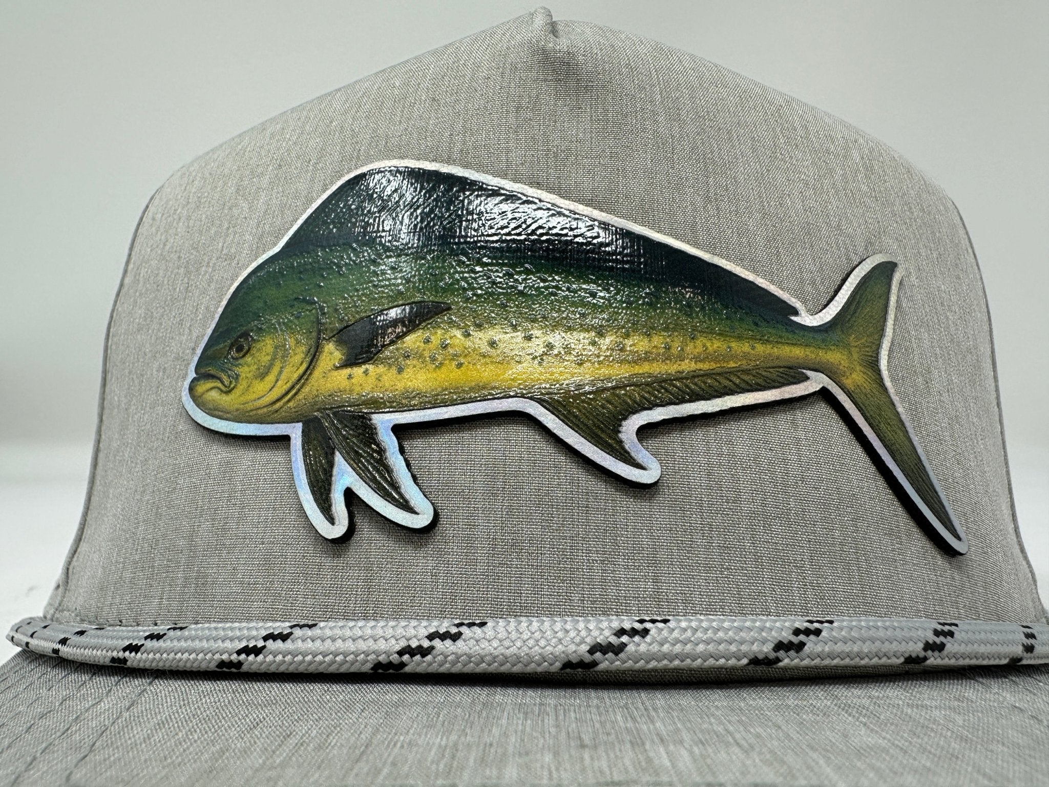 Get Tight Gear Heather Grey Rope Hat (with Fish Patch Options) - Get Tight Gear