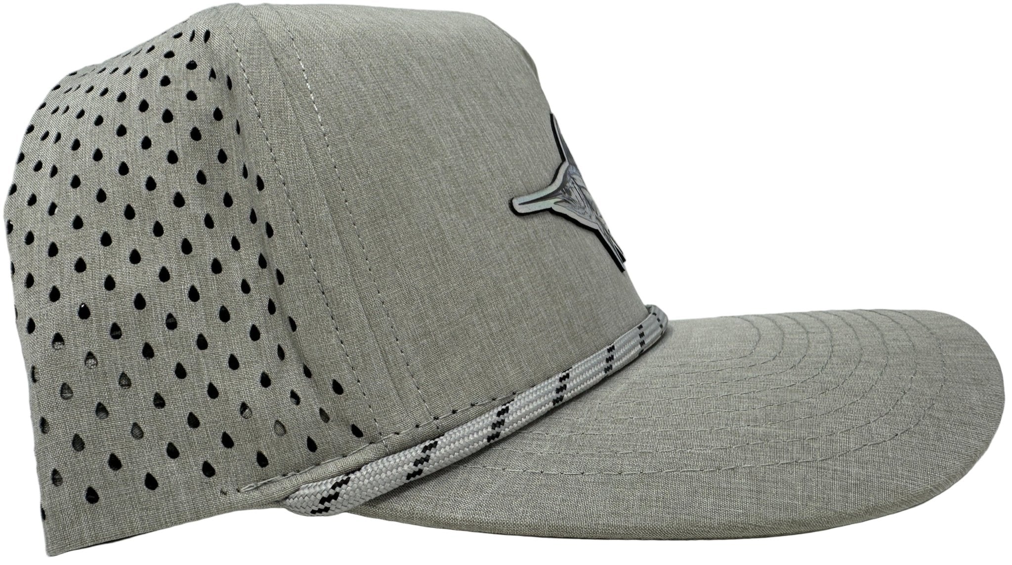 Get Tight Gear Heather Grey Rope Hat (with Fish Patch Options) - Get Tight Gear