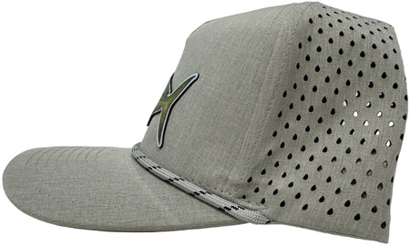 Get Tight Gear Heather Grey Rope Hat (with Fish Patch Options) - Get Tight Gear