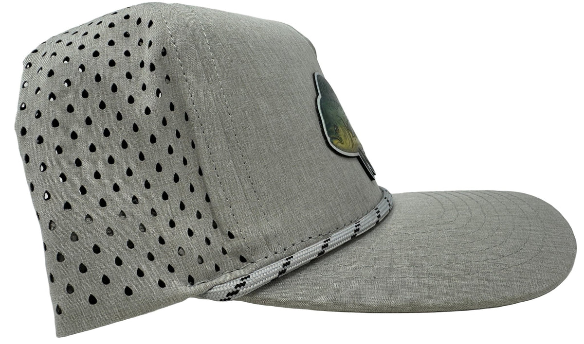 Get Tight Gear Heather Grey Rope Hat (with Fish Patch Options) - Get Tight Gear