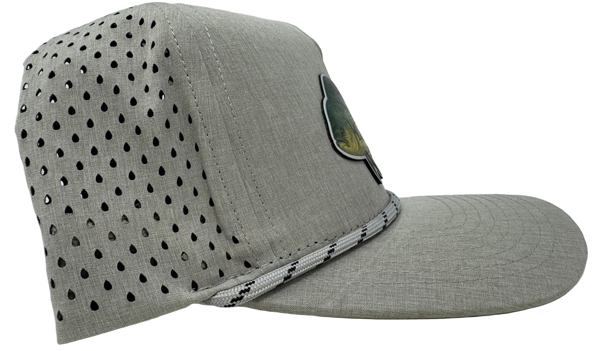 Get Tight Gear Heather Grey Rope Hat (with Fish Patch Options) - Get Tight Gear