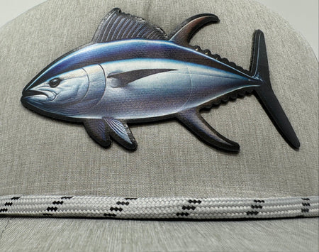 Get Tight Gear Heather Grey Rope Hat (with Fish Patch Options) - Get Tight Gear