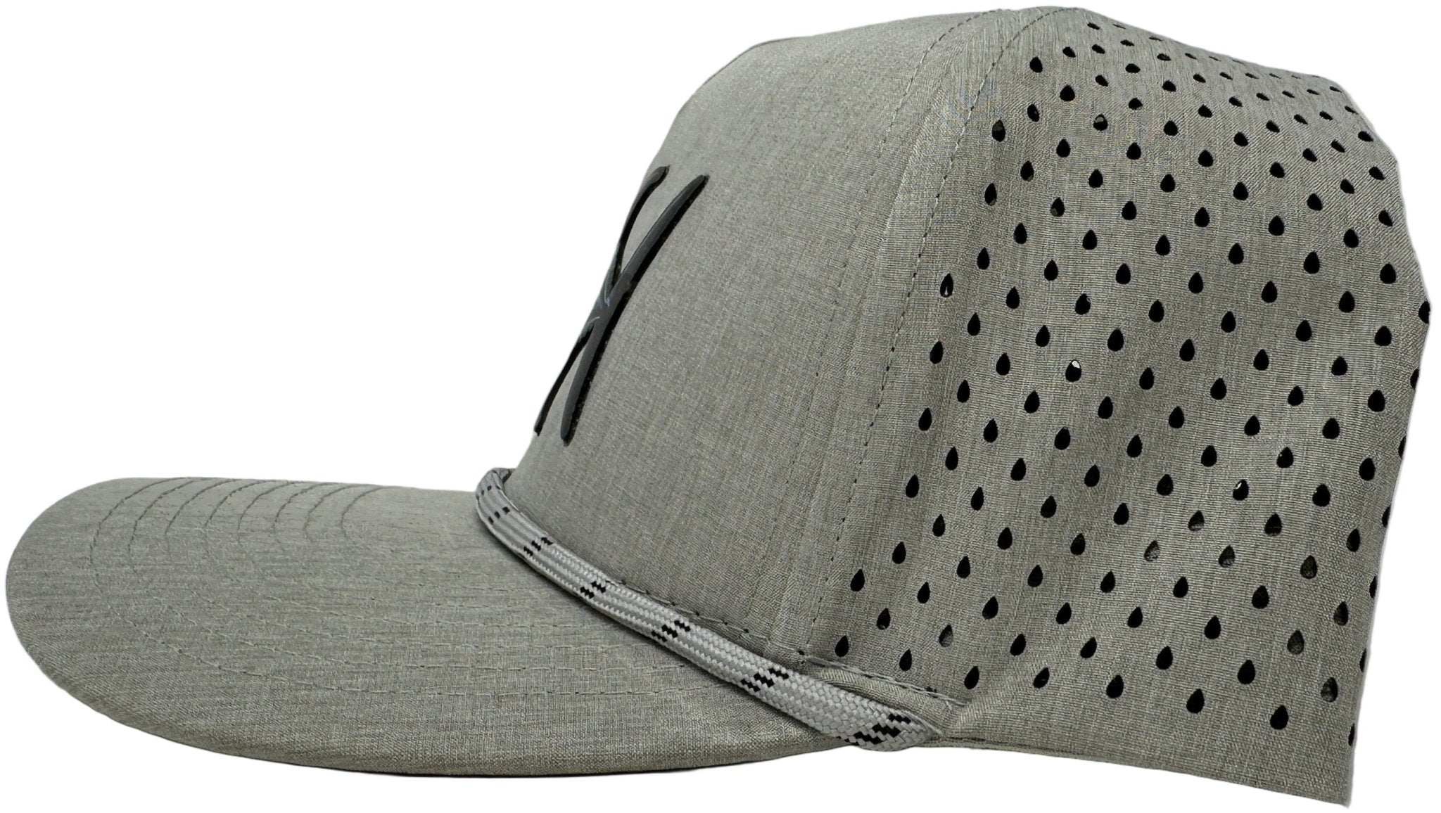 Get Tight Gear Heather Grey Rope Hat (with Fish Patch Options) - Get Tight Gear