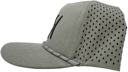 Get Tight Gear Heather Grey Rope Hat (with Fish Patch Options) - Get Tight Gear