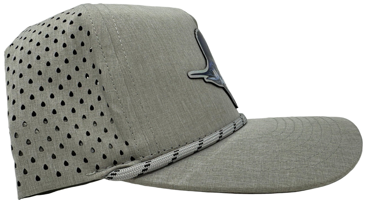 Get Tight Gear Heather Grey Rope Hat (with Fish Patch Options) - Get Tight Gear