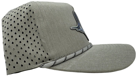 Get Tight Gear Heather Grey Rope Hat (with Fish Patch Options) - Get Tight Gear