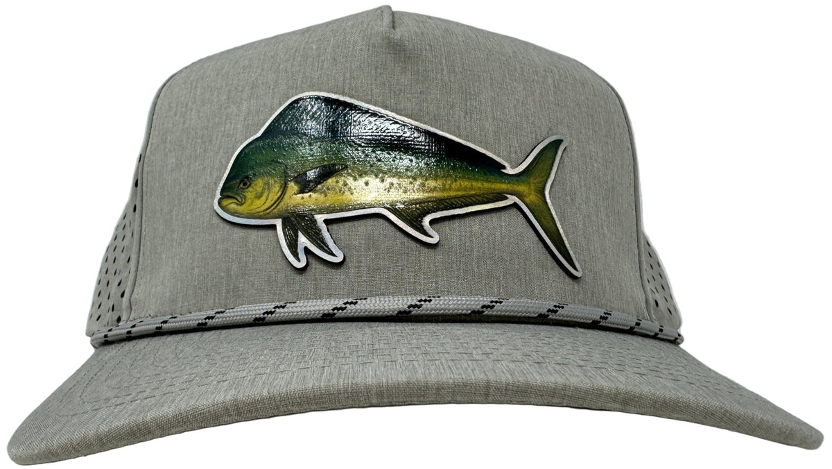 Get Tight Gear Heather Grey Rope Hat (with Fish Patch Options) - Get Tight Gear