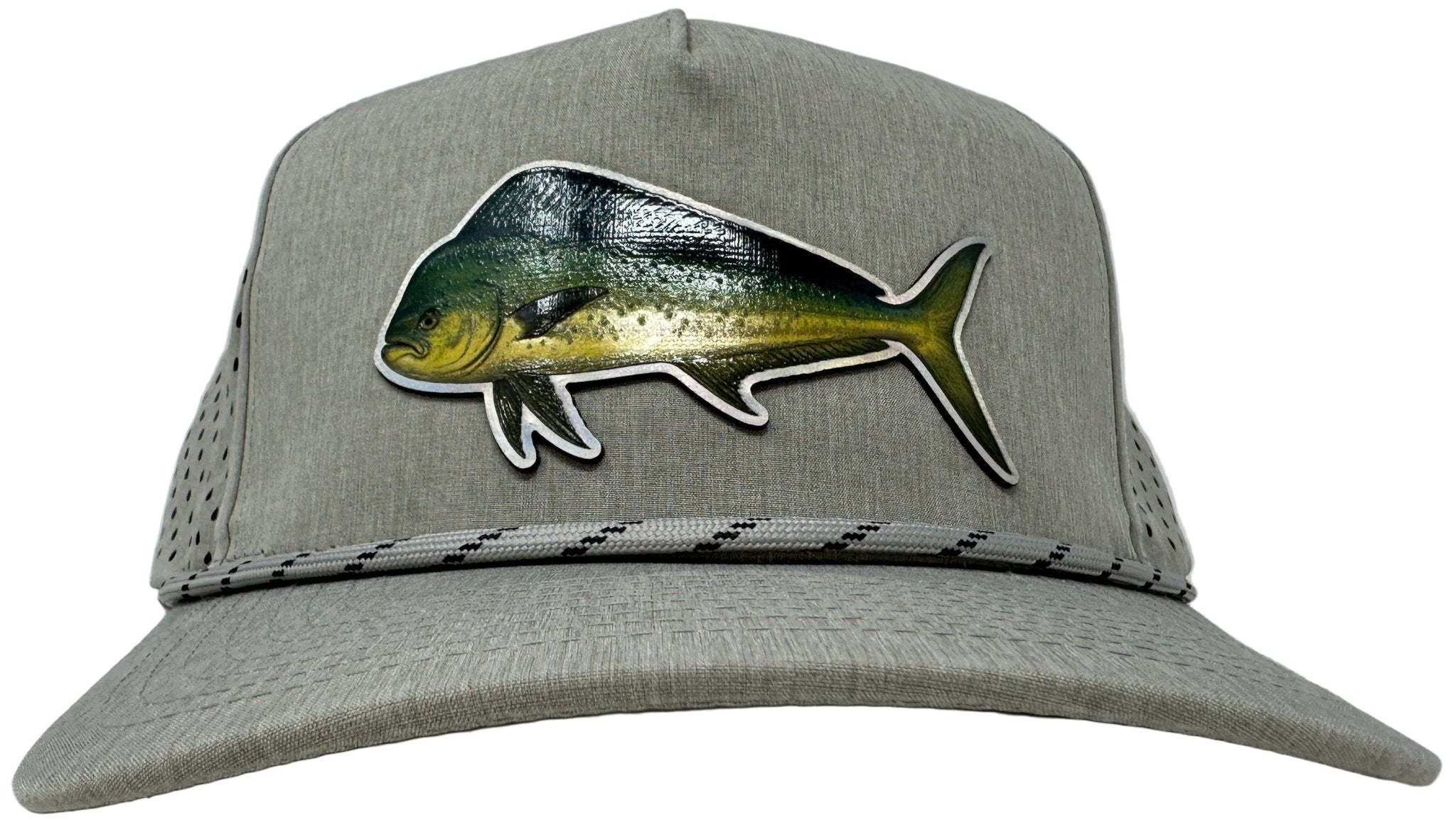Get Tight Gear Heather Grey Rope Hat (with Fish Patch Options) - Get Tight Gear