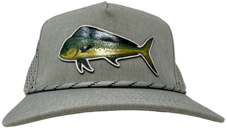 Get Tight Gear Heather Grey Rope Hat (with Fish Patch Options) - Get Tight Gear