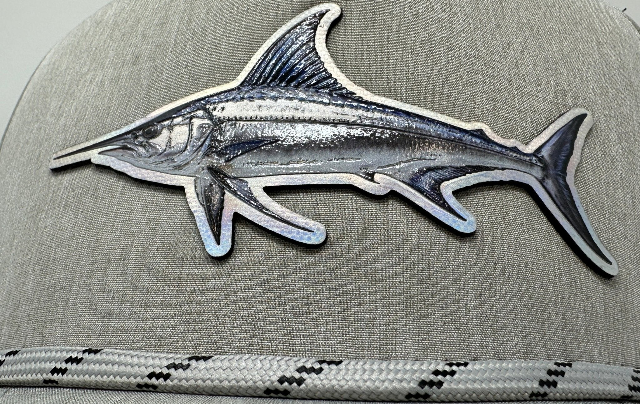 Get Tight Gear Heather Grey Rope Hat (with Fish Patch Options) - Get Tight Gear