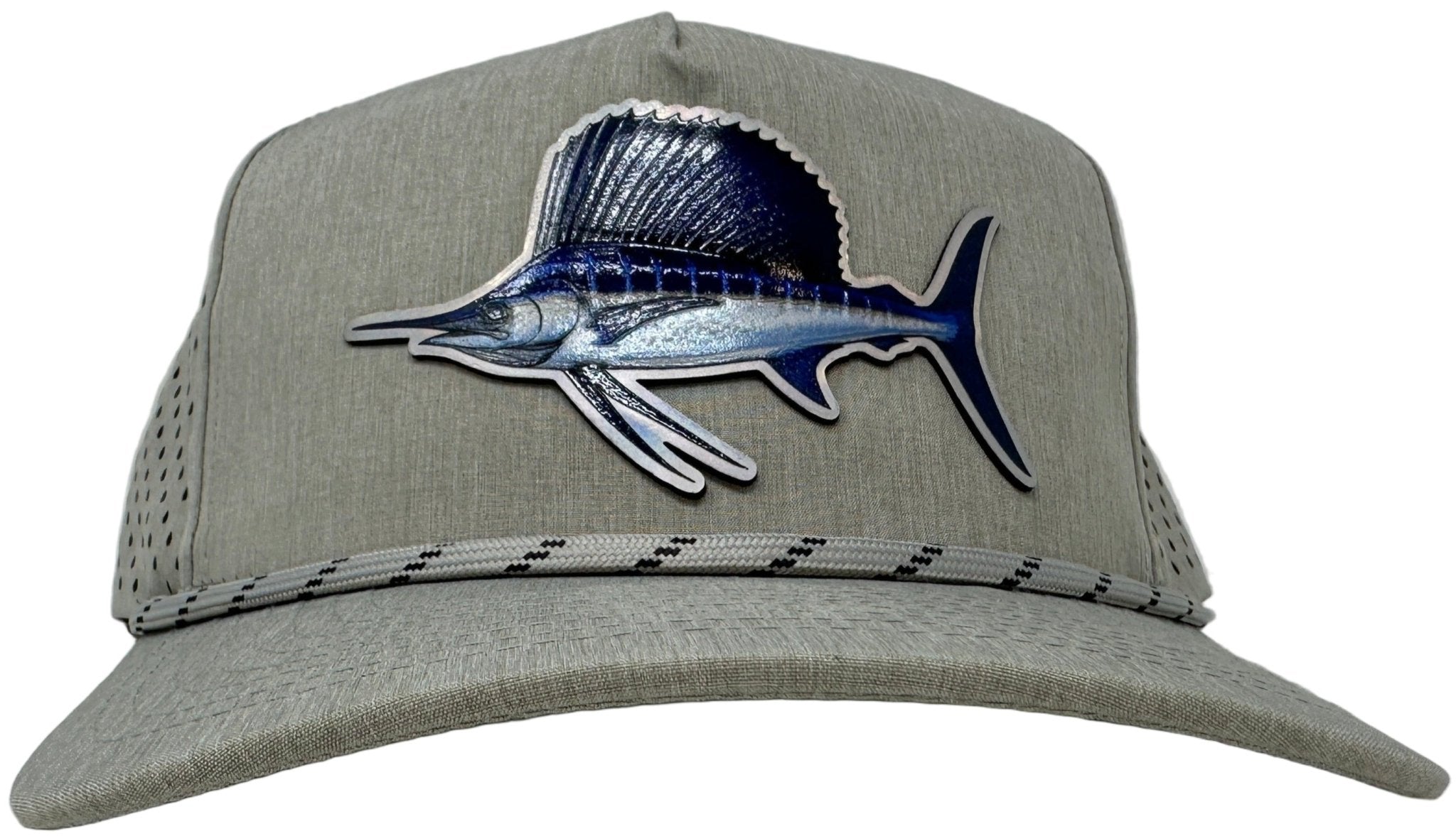 Get Tight Gear Heather Grey Rope Hat (with Fish Patch Options) - Get Tight Gear