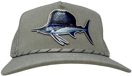 Get Tight Gear Heather Grey Rope Hat (with Fish Patch Options) - Get Tight Gear