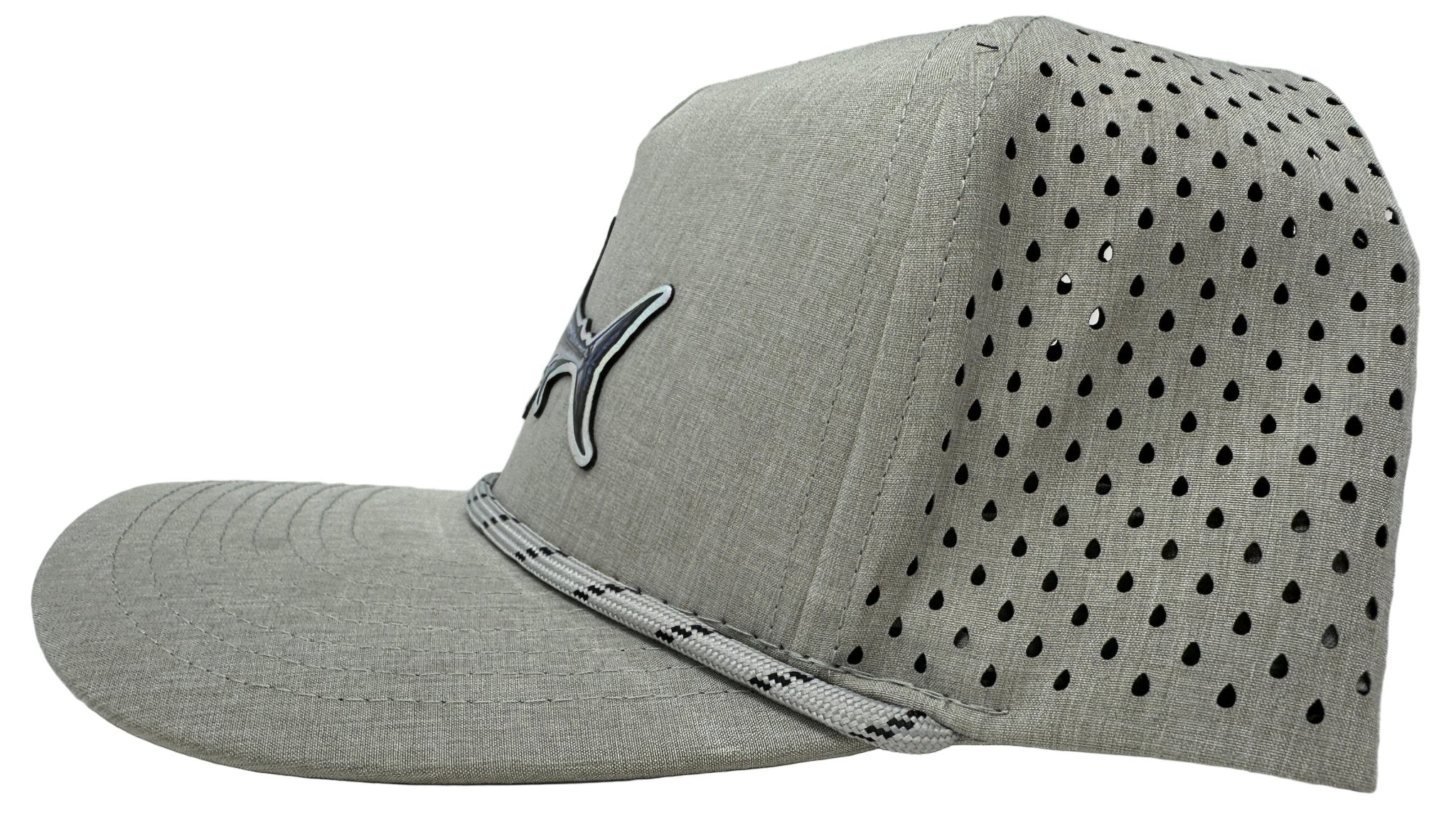 Get Tight Gear Heather Grey Rope Hat (with Fish Patch Options) - Get Tight Gear
